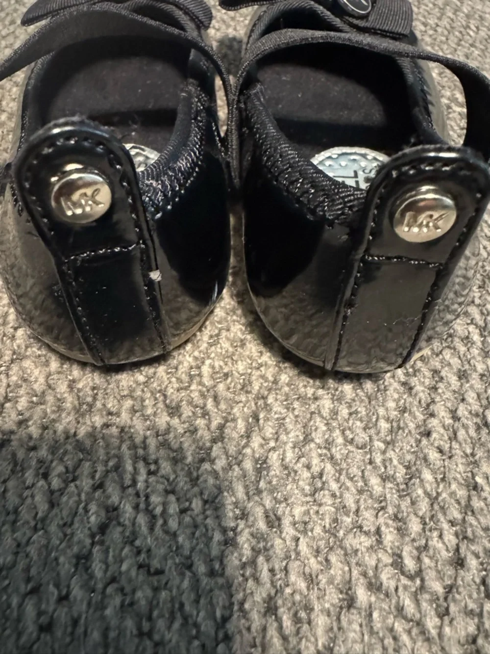 Michael Kors Black Girls' Mary‎ Jane Bow Shoes with MK Charm